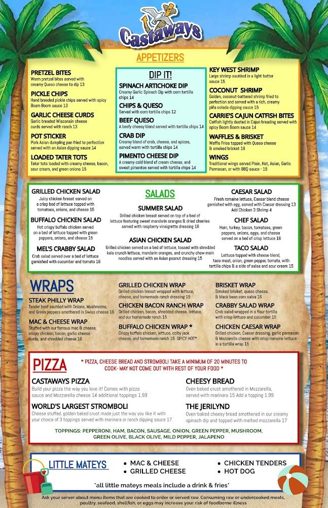 Castaways - Menu Scan 2