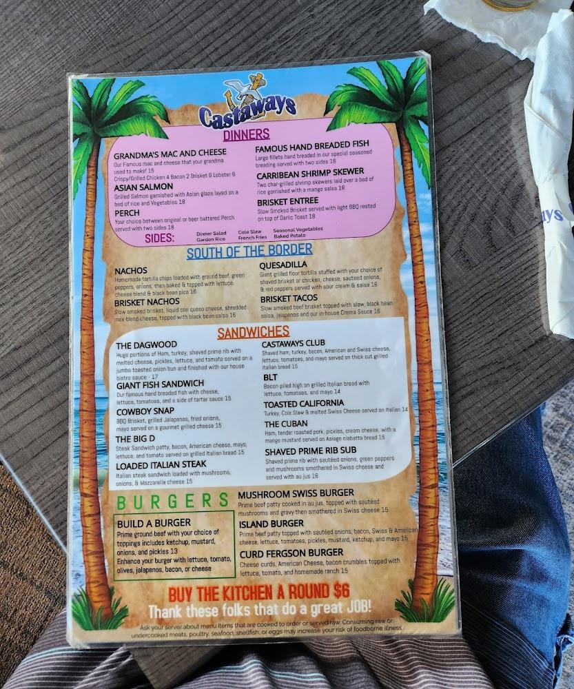Castaways - Menu Scan 4